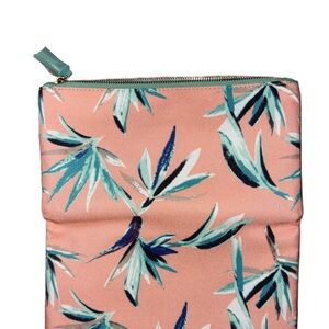 Rachel Pally Paradise Tropical Green Clutch Zippered Reversible Travel Bag NEW